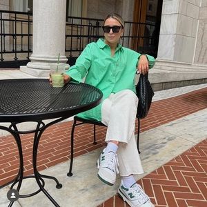 H&M Green Oversized Button Down